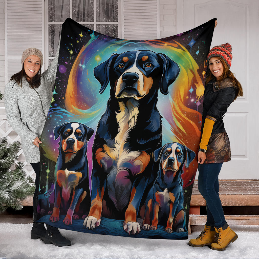 Entlebucher Mountain Blanket, Trippy Psychedelics Entlebucher Mountain Fleece Blanket, Entlebucher Mountain Throw Blanket, Entlebucher Mountain Gifts