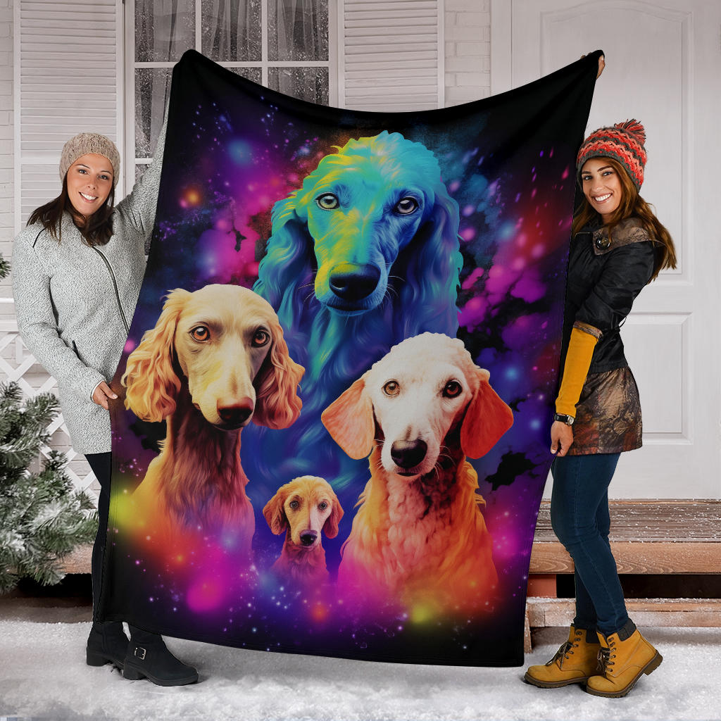 Bedlington Terrier Blanket, Trippy Psychedelics Bedlington Terrier Fleece Blanket, Bedlington Terrier Throw Blanket, Bedlington Terrier Gifts