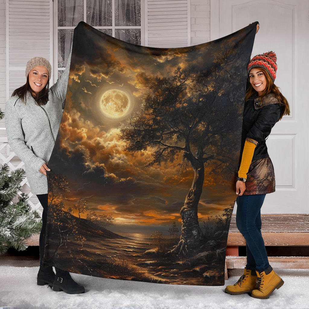 Mystic Moonlight Blanket, Mystic Moonlight Estetic Blanket, Mystic Moonlight Blanket Gift, Blanket