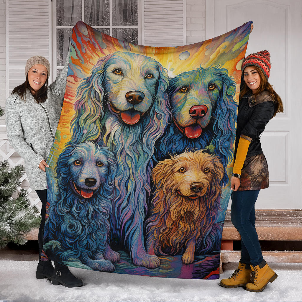 Bergamasco Sheepdog Blanket, Trippy Psychedelics Bergamasco Sheepdog Fleece Blanket, Bergamasco Sheepdog Throw Blanket, Bergamasco Sheepdog Gifts