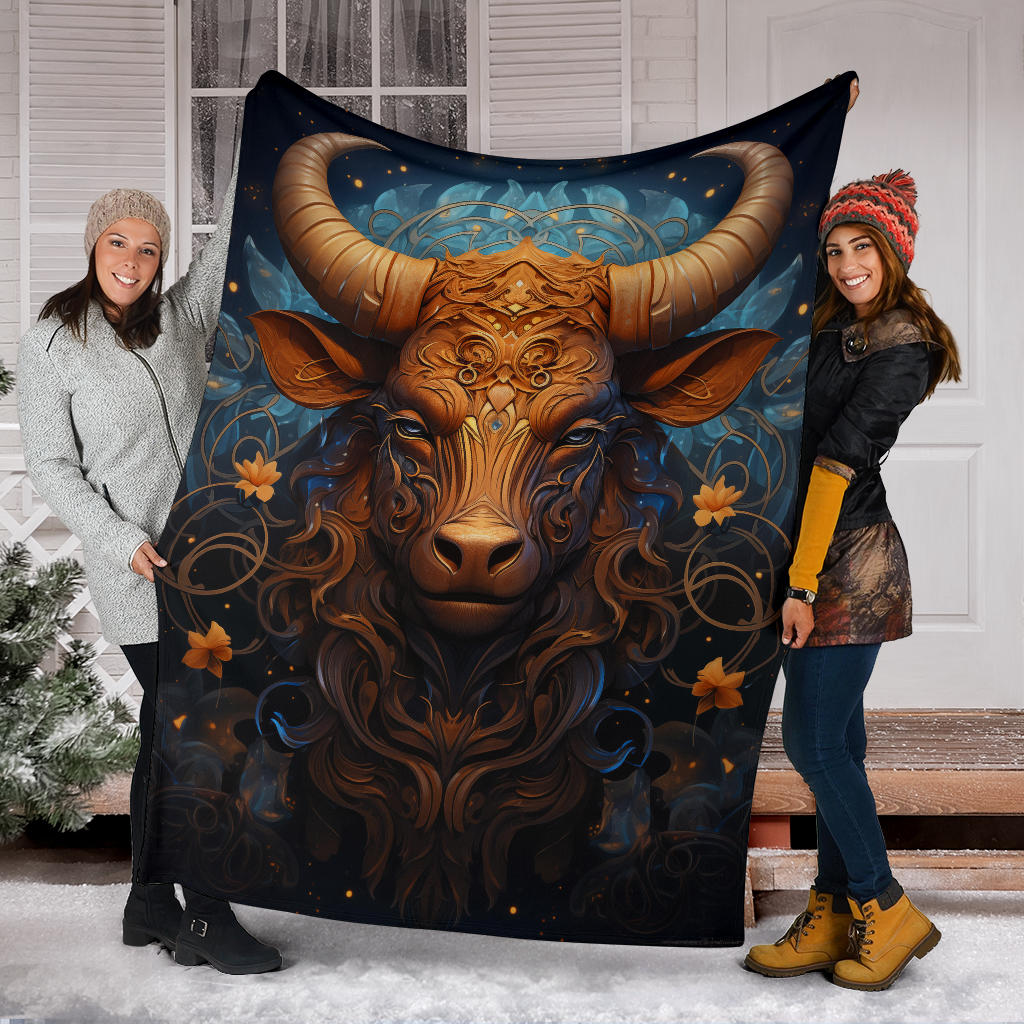 Taurus Zodiac Mysterious Blanket, Bull Zodiac Sign, Taurus Zodiac Gifts, Taurus Throw Blanket