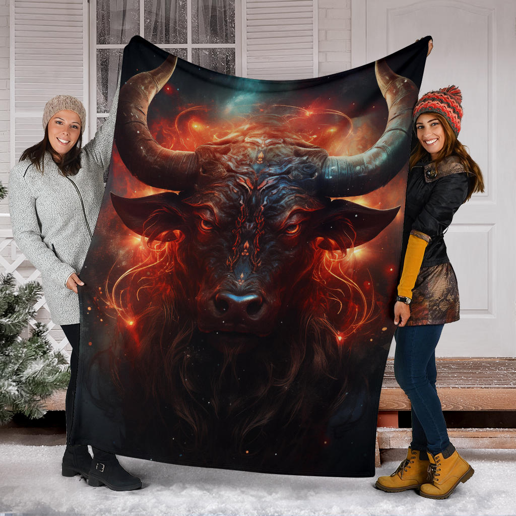 Taurus Zodiac Mysterious Blanket, Bull Zodiac Sign, Taurus Zodiac Gifts, Taurus Throw Blanket