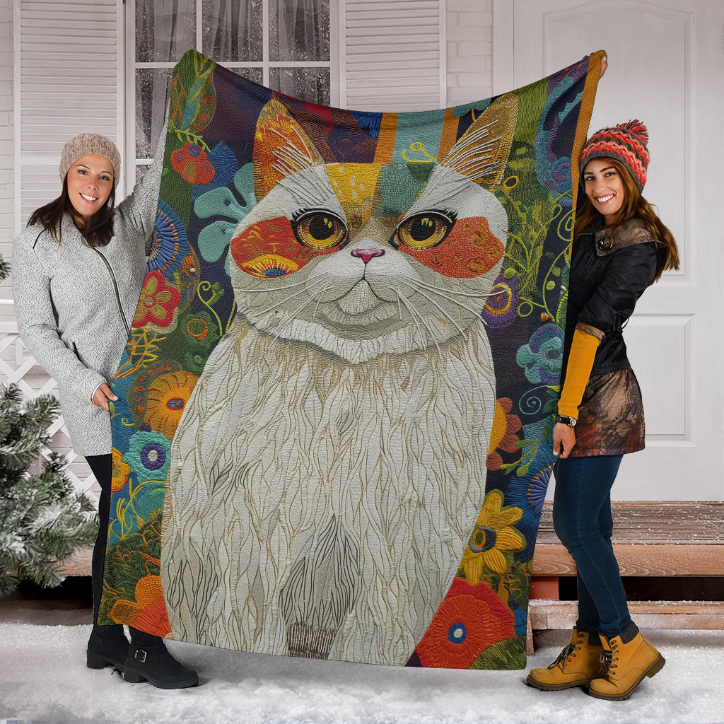 Exotic Shorthair cat Blanket, Trippy Psychedelics Exotic Shorthair cat Fleece Blanket, Exotic Shorthair cat Throw Blanket, Exotic Shorthair cat Gifts