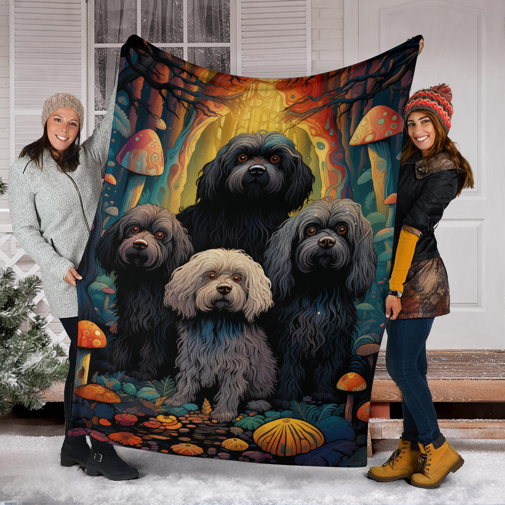 Puli Blanket, Trippy Psychedelics Puli Fleece Blanket, Puli Throw Blanket, Puli Gifts