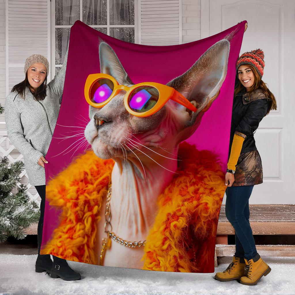 Cornish Rex cat Blanket, Trippy Psychedelics Cornish Rex cat Fleece Blanket, Cornish Rex cat Throw Blanket, Cornish Rex cat Gifts