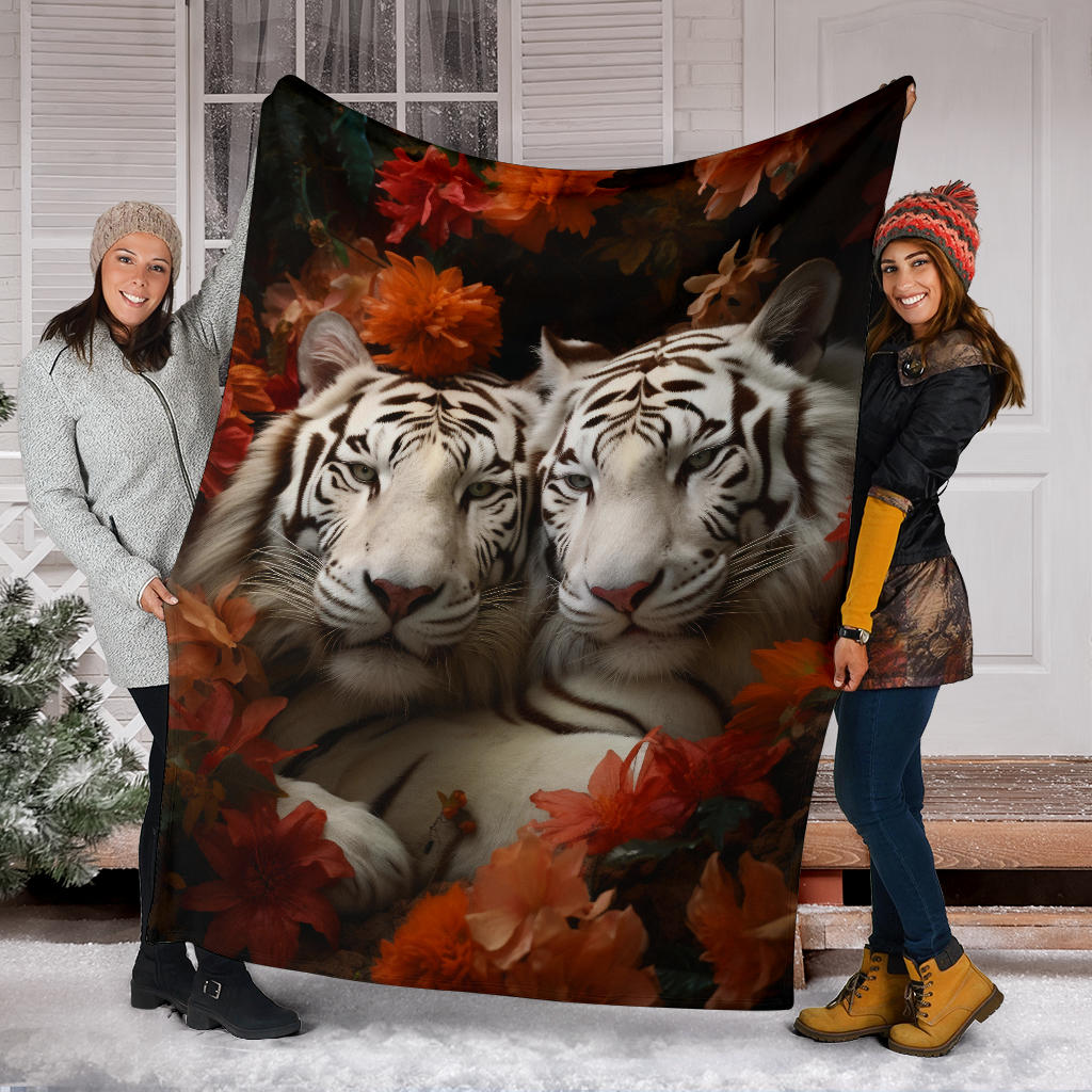 White Tiger Blanket