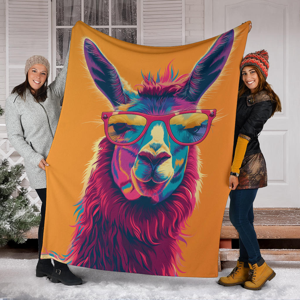 Lama Blanket, Trippy Psychedelics Lama Fleece Blanket, Lama Throw Blanket, Lama Gifts