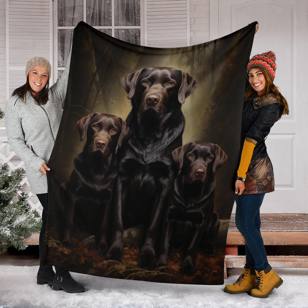 Labrador Retriever Family Blanket, Labrador Retriever Throw Blanket, Labrador Retriever Gifts, Labrador Retriever Fleece Blanket