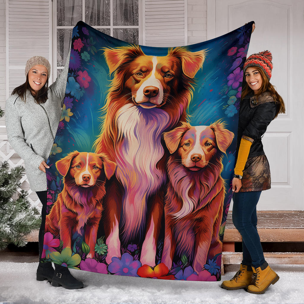 Nova Scotia Duck Tolling Ret Blanket, Trippy Psychedelics Nova Scotia Duck Tolling Ret Fleece Blanket, Nova Scotia Duck Tolling Ret Throw Blanket, Nova Scotia Duck Tolling Ret Gifts