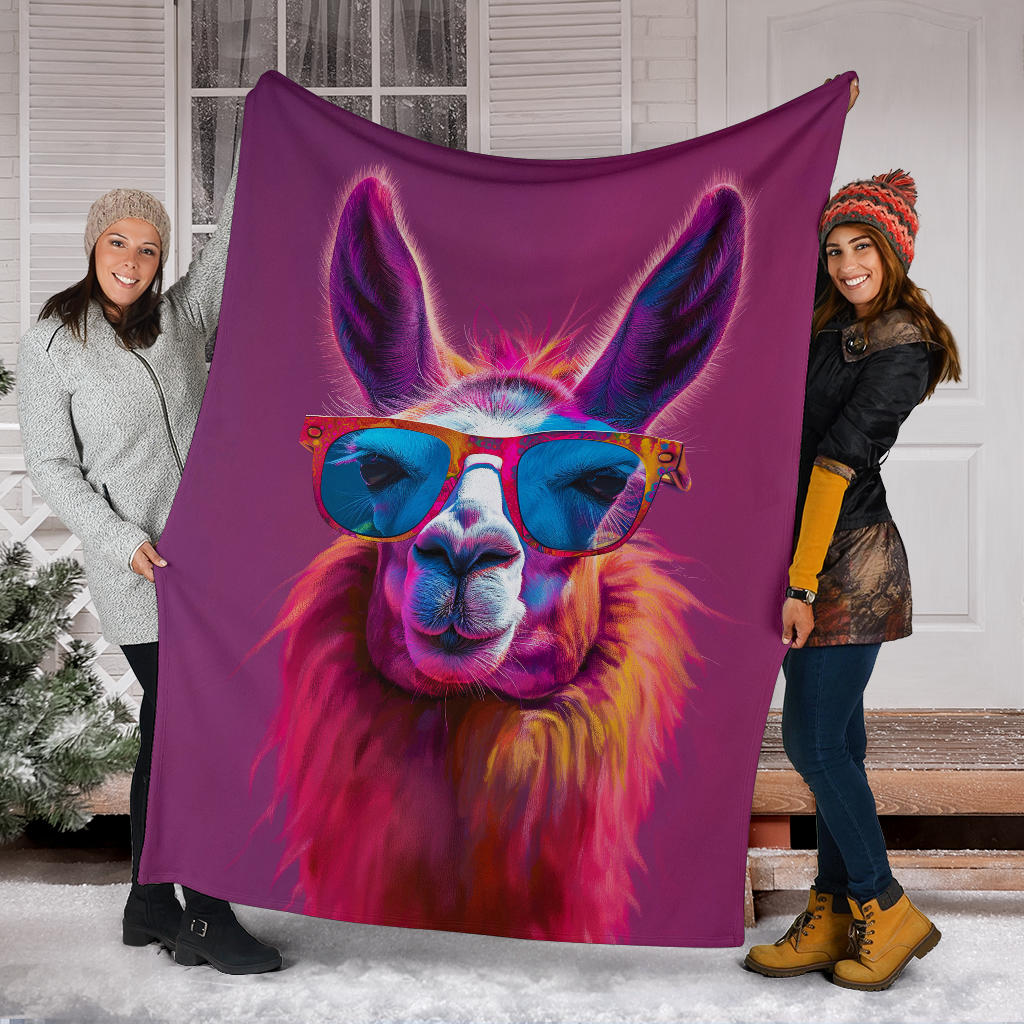 Lama Blanket, Trippy Psychedelics Lama Fleece Blanket, Lama Throw Blanket, Lama Gifts