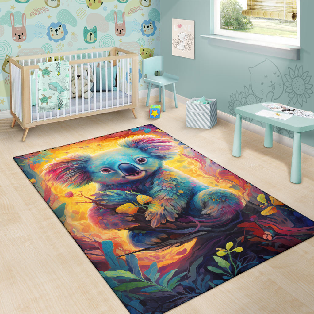 Koala rug, Koala Trippy Rug, Koala Gifts, Koala Decor