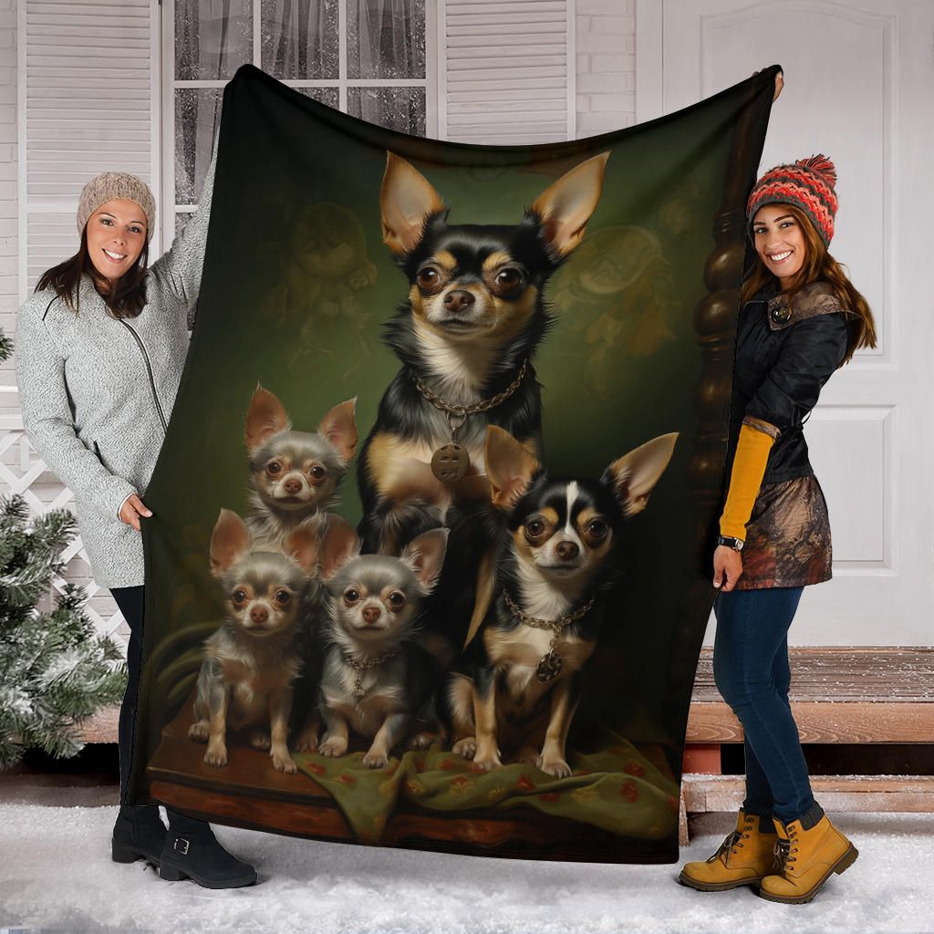 Chihuahua Family Blanket, Chihuahua Blanket, Chihuahua Throw Blanket, Chihuahua, Chihuahua Gifts