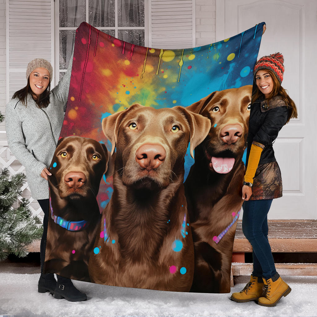 Chesapeake Bay Retrievr  Blanket, Trippy Psychedelics Chesapeake Bay Retrievr Fleece Blanket, Chesapeake Bay Retrievr Throw Blanket, Chesapeake Bay Retrievr Gifts