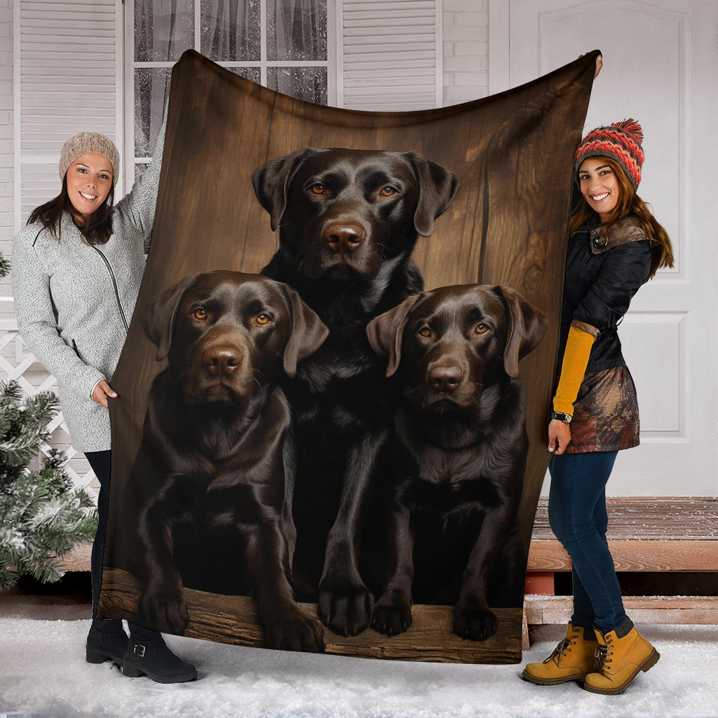 Labrador Retriever Family Blanket, Labrador Retriever Throw Blanket, Labrador Retriever Gifts, Labrador Retriever Fleece Blanket