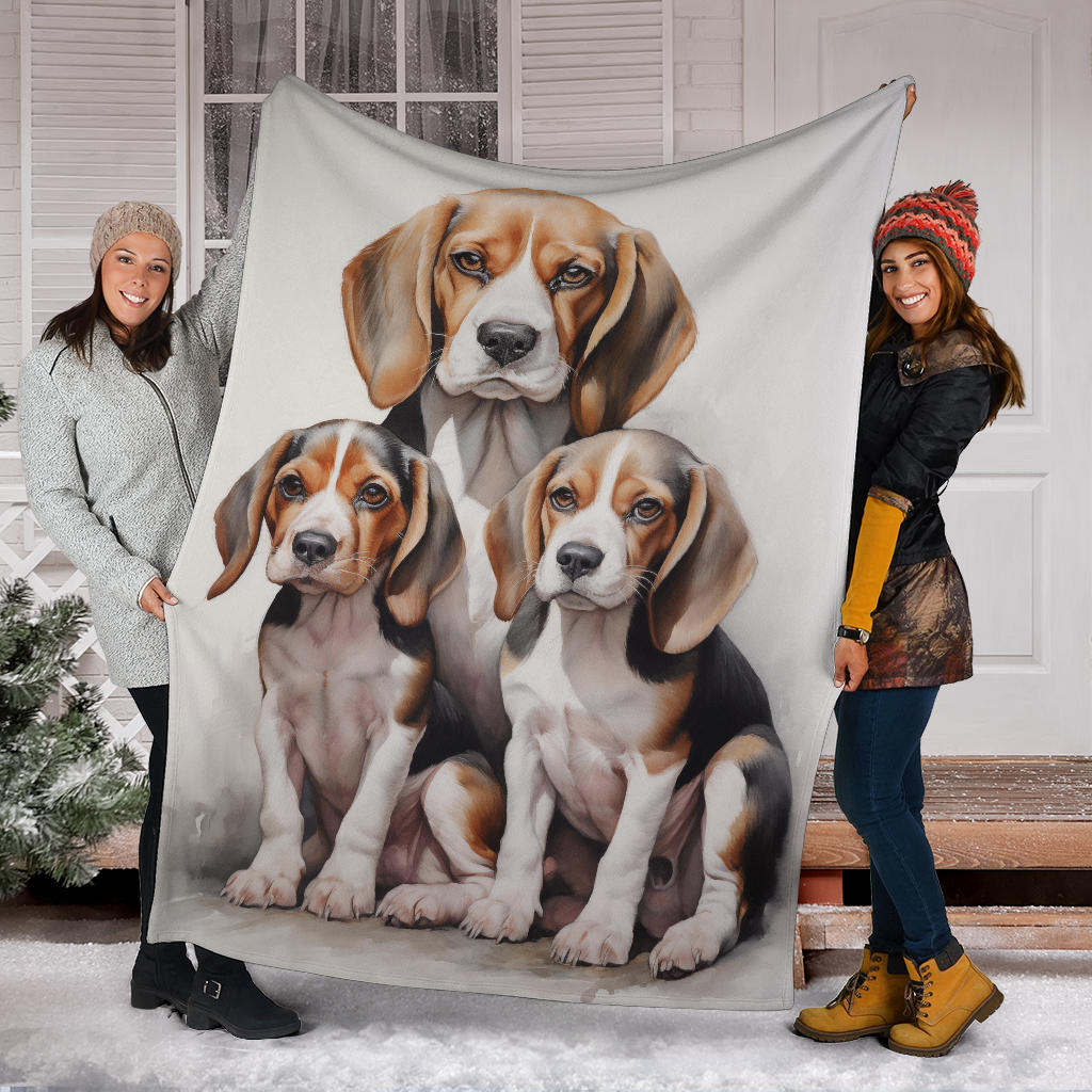 Beagle Family Blanket, Beagle Blanket, Beagle Gifts, Beagle Throw Blanket