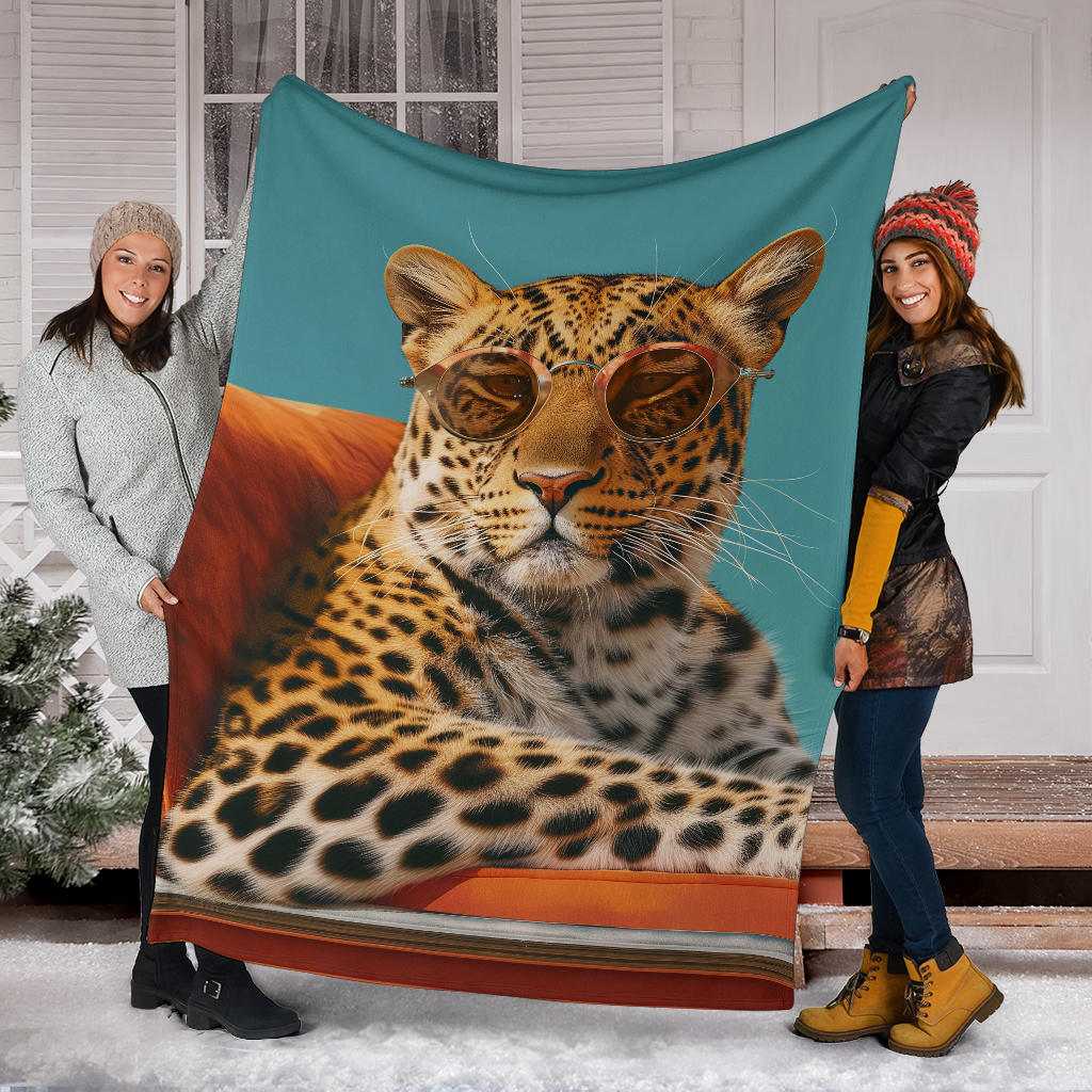 Leopard animal Blanket, Trippy Psychedelics Leopard animal Fleece Blanket,Leopard animal Throw Blanket, Leopard animal Gifts