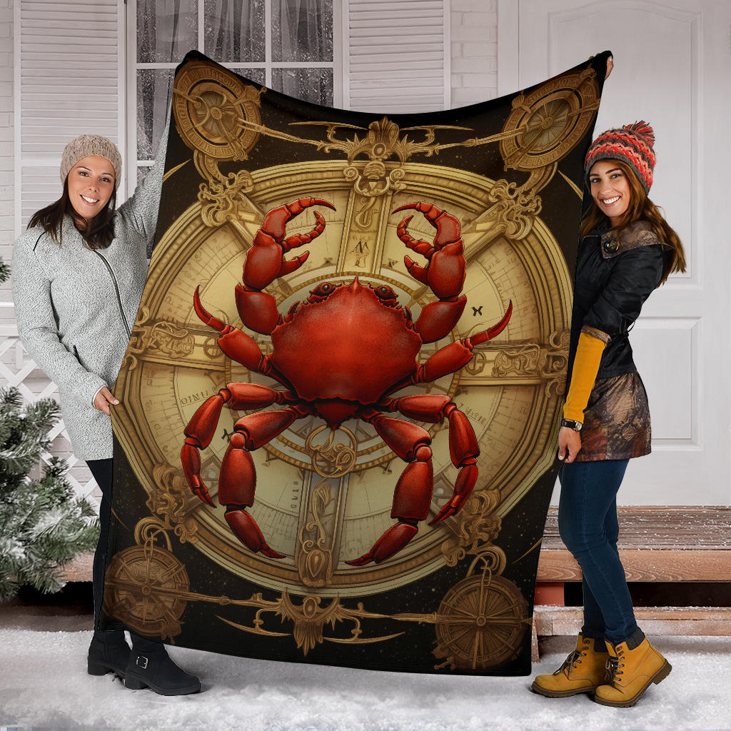 Crab Zodiac Blanket, Cancer Zodiac Sign, Cancer Zodiac Gifts, Cancer Throw Blanket