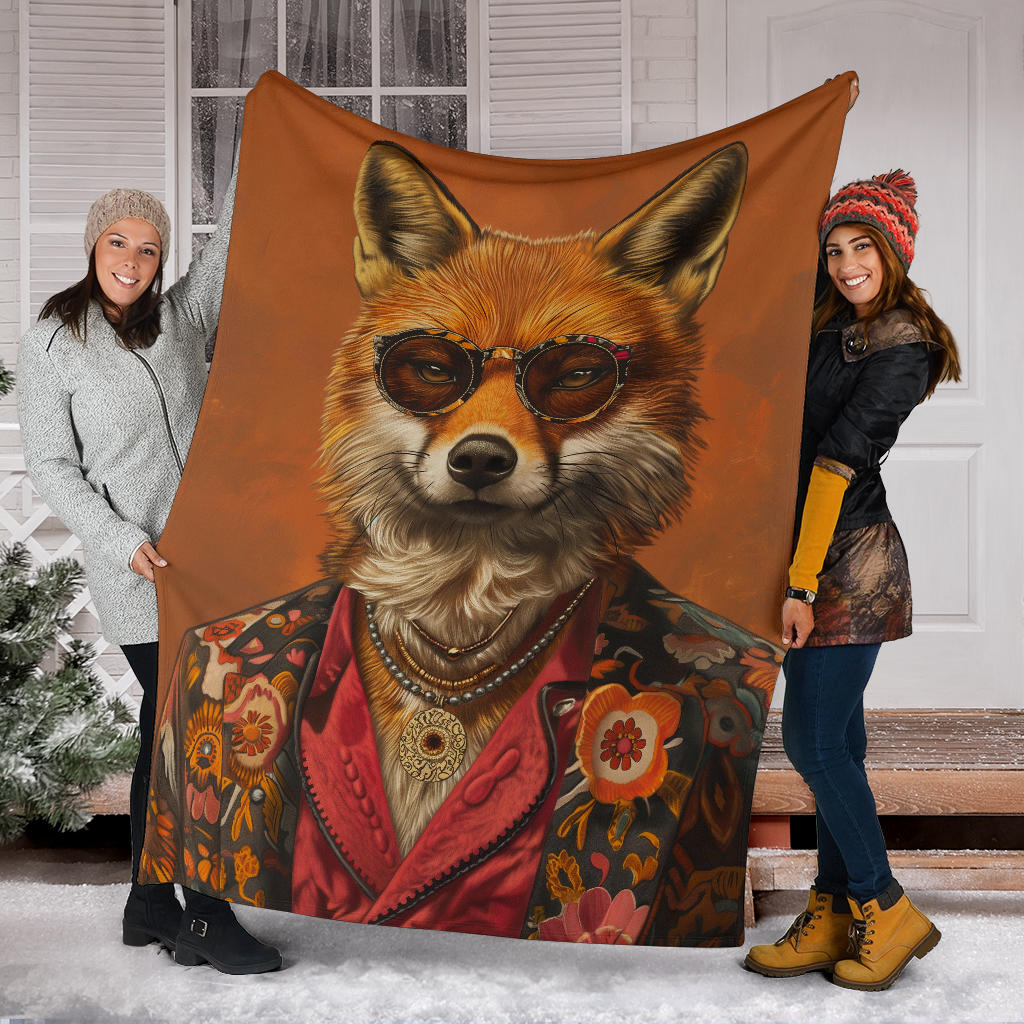 Jackal animal Blanket, Trippy Psychedelics Jackal animal Fleece Blanket, Jackal animal Throw Blanket, Jackal animal Gifts