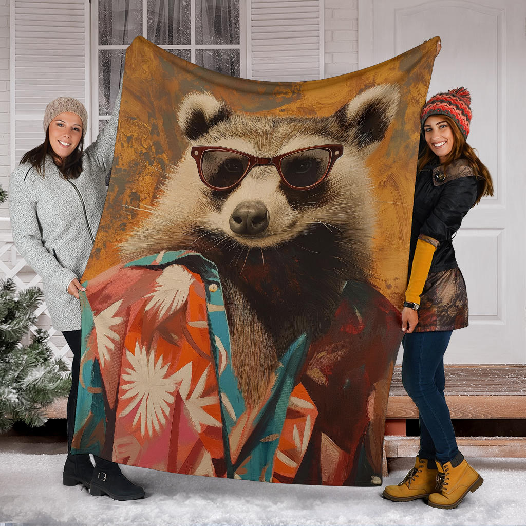 Badger Blanket, Trippy Psychedelics Badger Fleece Blanket, Badger Throw Blanket, Badger Gifts