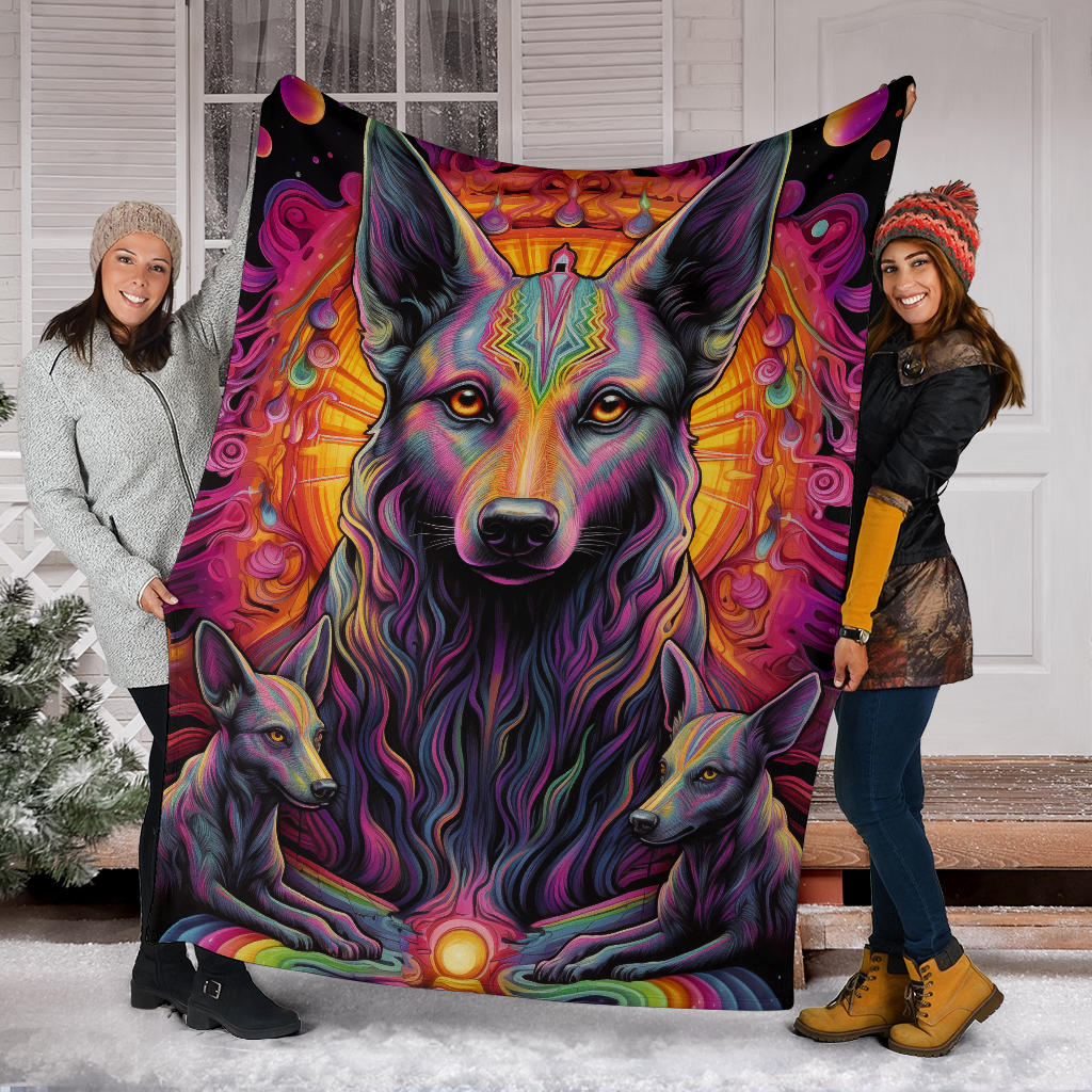 Czechoslovakian Vlcak  Blanket, Trippy Psychedelics Czechoslovakian Vlcak Fleece Blanket, Czechoslovakian Vlcak Throw Blanket, Czechoslovakian Vlcak Gifts