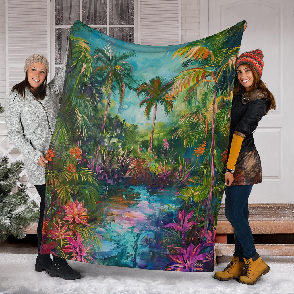 Tropical Paradise Blanket, Tropical Paradise Costume Blanket, Tropical Paradise Blanket Gift, Blanket