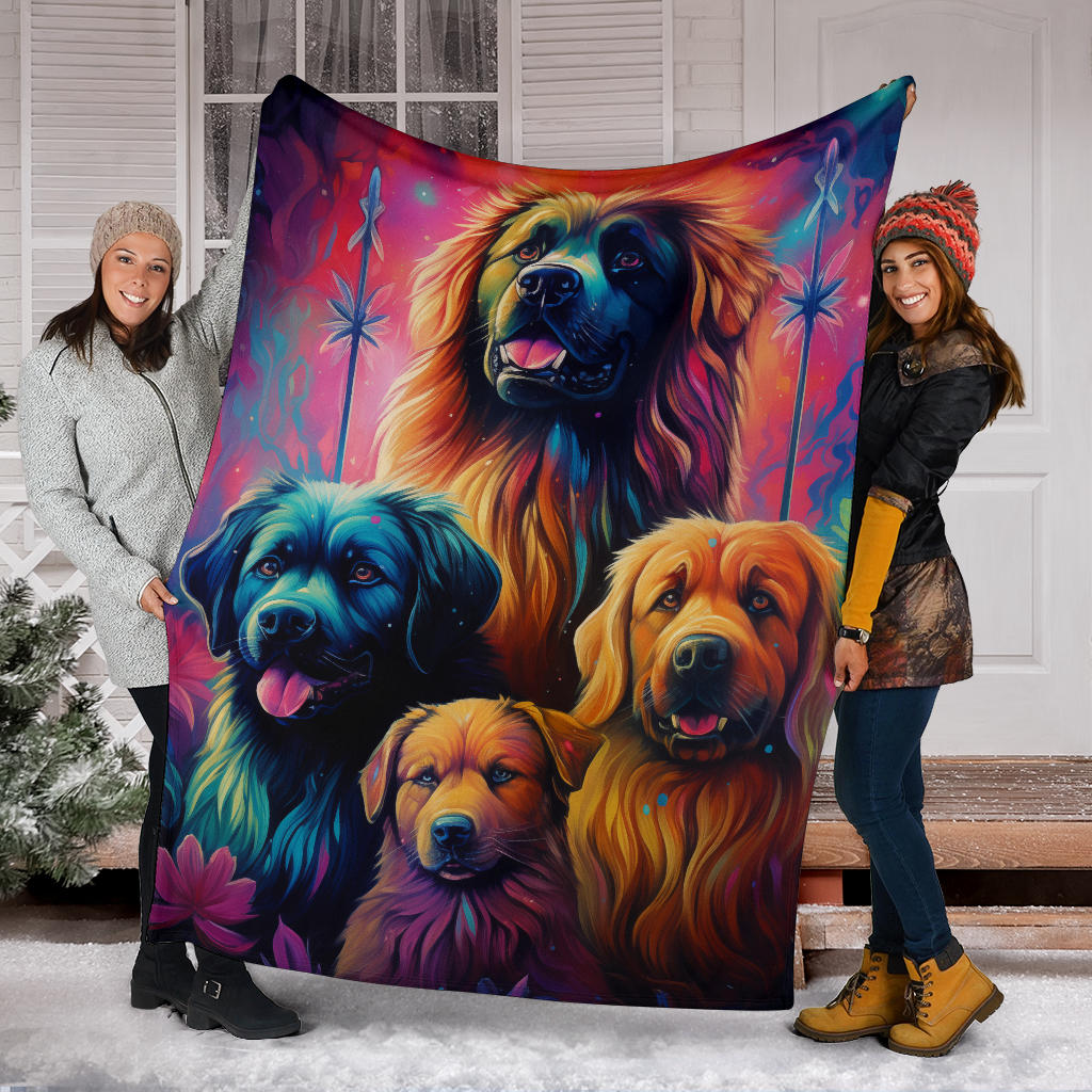 Caucasian Shepherd Blanket, Trippy Psychedelics Caucasian Shepherd Fleece Blanket, Caucasian Shepherd Throw Blanket, Caucasian Shepherd Gifts