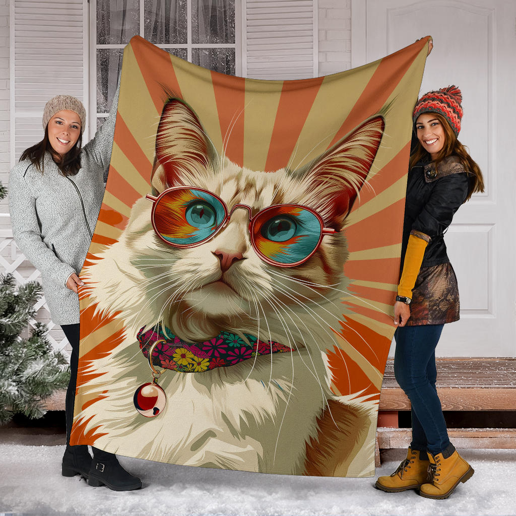 Burmilla cat Blanket, Trippy Psychedelics Burmilla cat Fleece Blanket, Burmilla cat Throw Blanket, Burmilla cat Gifts