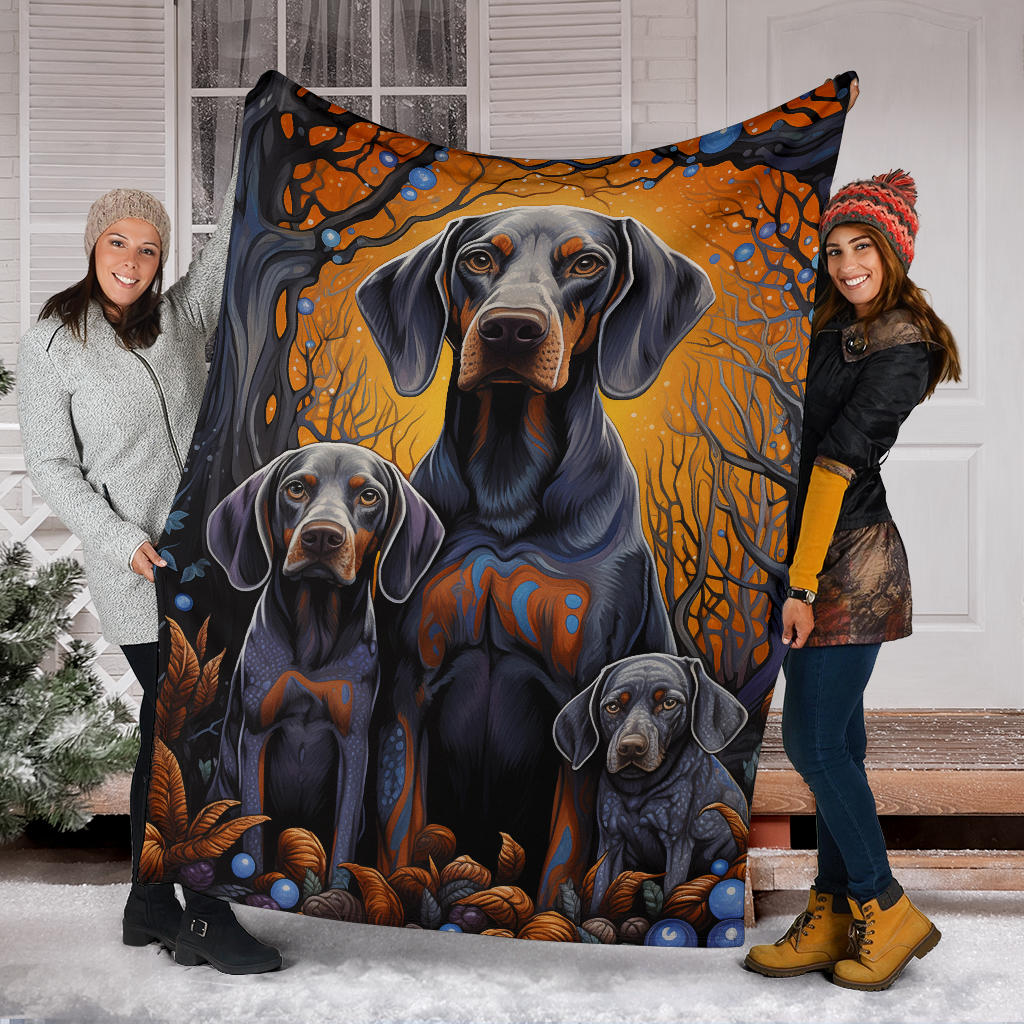 Bluetick Coonhound Blanket, Trippy Psychedelics Bluetick Coonhound Fleece Blanket, Bluetick Coonhound Throw Blanket, Bluetick Coonhound Gifts