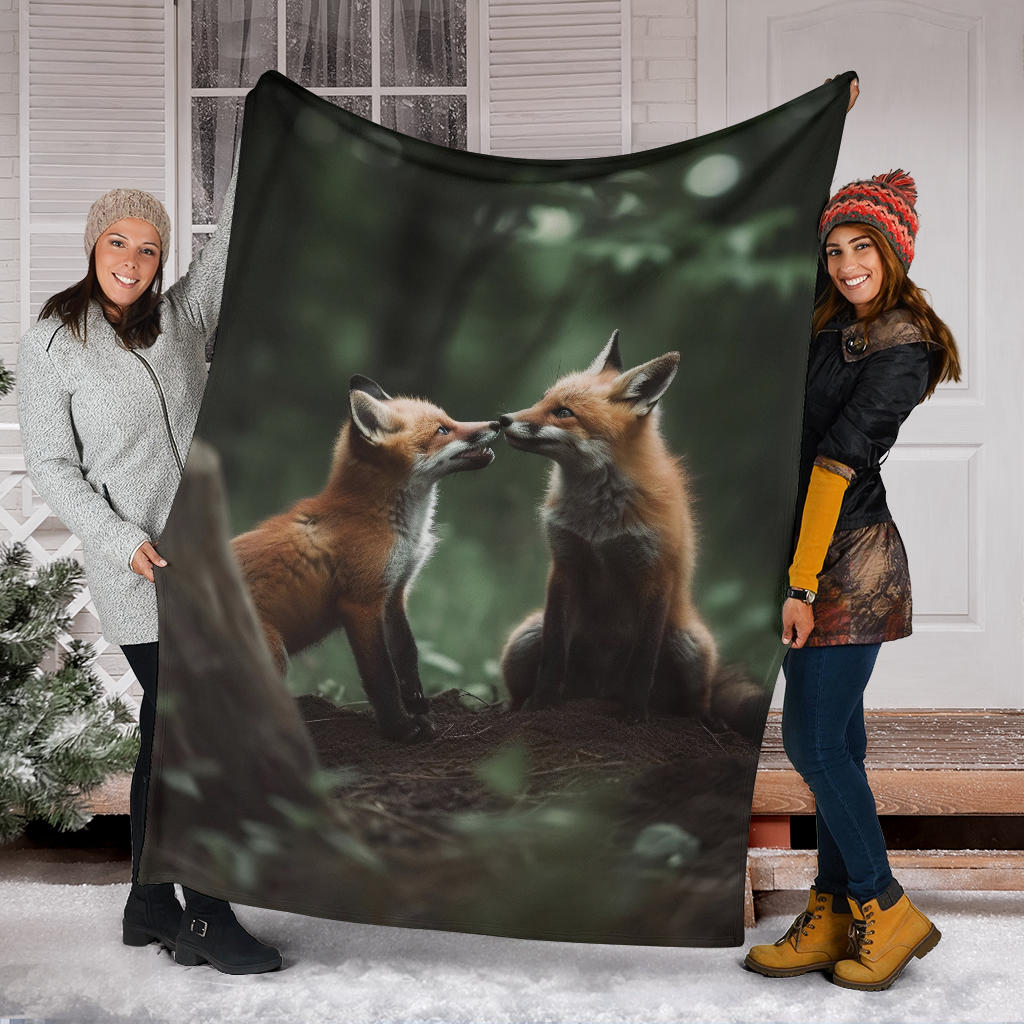 Cute Foxes Blanket