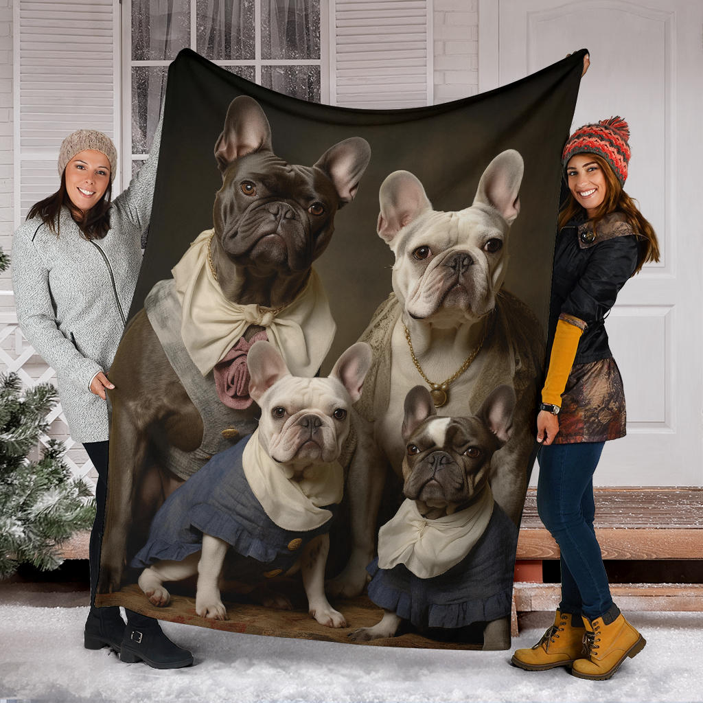 French Bulldog Family Blanket, French Bulldog Throw Blanket, French Bulldog Gifts, French Bulldog Fleece Blanket