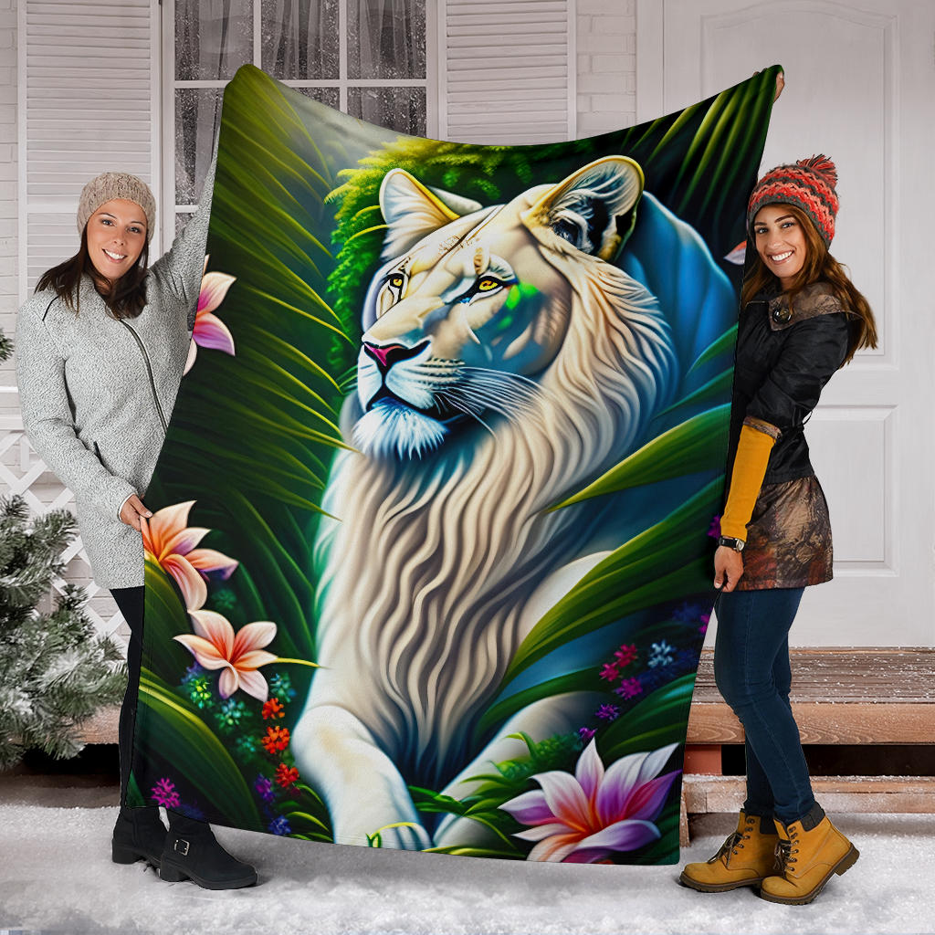 White Lion Blanket