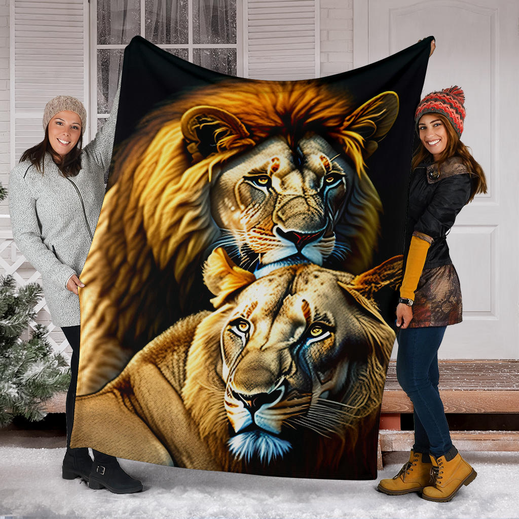 Lion Lioness Blanket