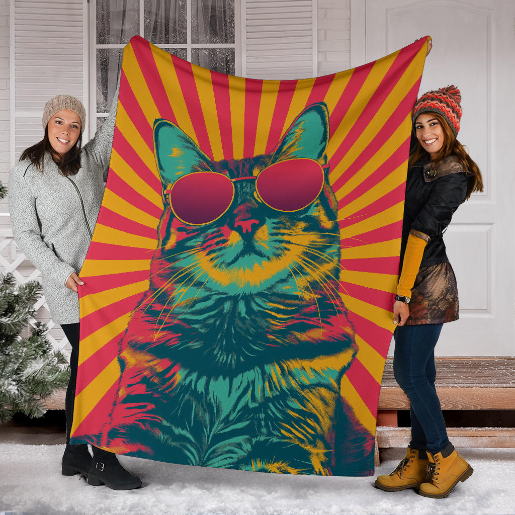 American Bobtail cat Blanket, Trippy Psychedelics American Bobtail cat Fleece Blanket, American Bobtail cat Throw Blanket, American Bobtail cat Gifts