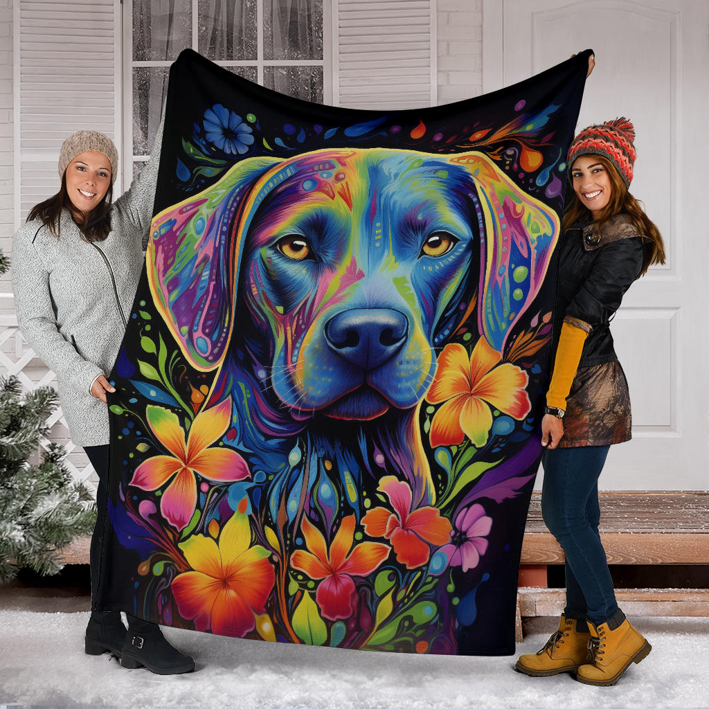 Trippy Psychedelics Labrador Retriever Blanket, Labrador Retriever Throw Blanket, Labrador Retriever Fleece Blanket, Labrador Retriever Gift