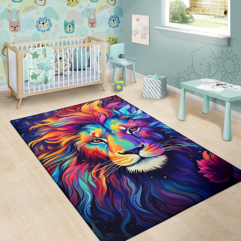 Lion rug, Lion Trippy Rug, Lion Gifts, Lion Decor