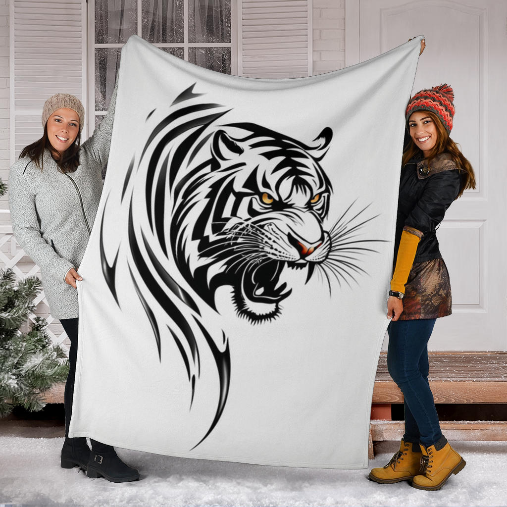 Tribal Tiger Tattoo Blanket