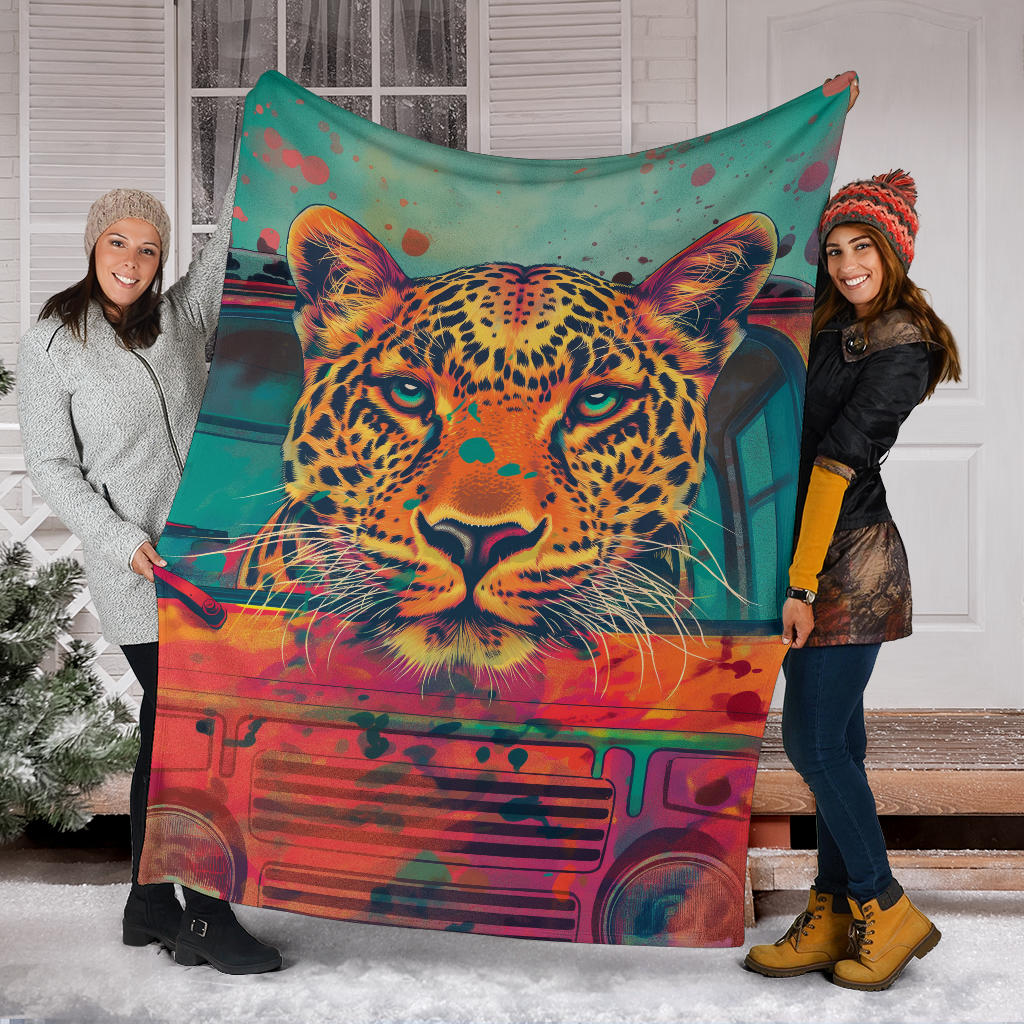 Leopard animal Blanket, Trippy Psychedelics Leopard animal Fleece Blanket,Leopard animal Throw Blanket, Leopard animal Gifts