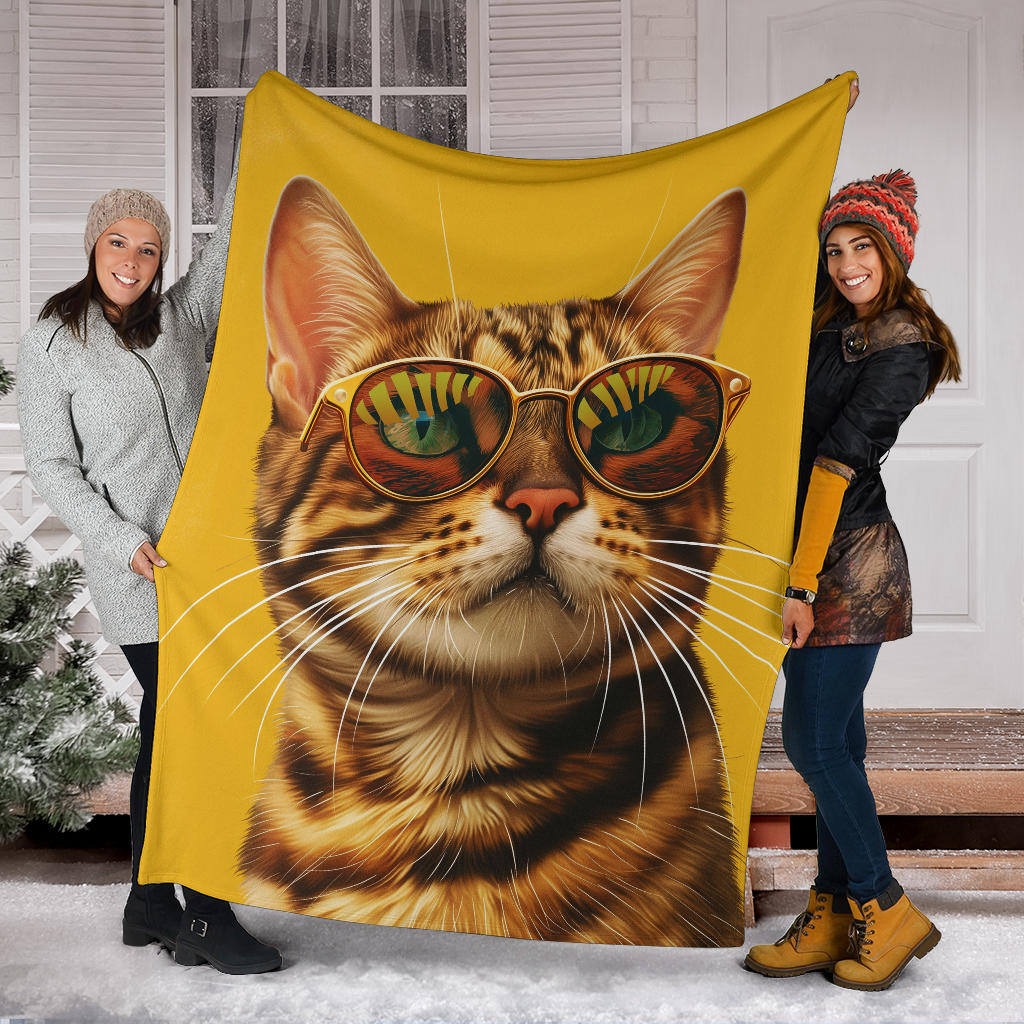 Bengal cat Blanket, Trippy Psychedelics Bengal cat Fleece Blanket, Bengal cat Throw Blanket, Bengal cat Gifts