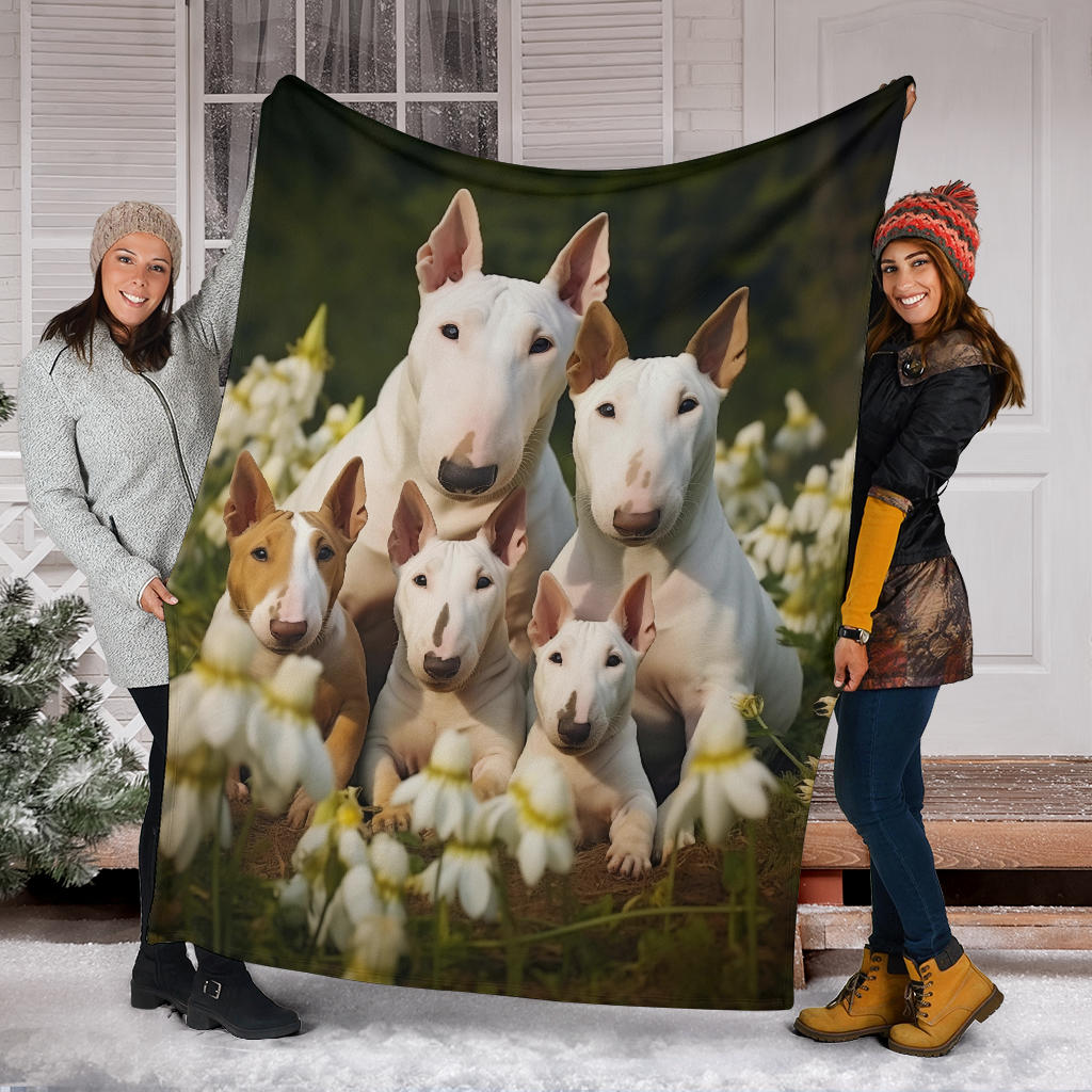 Bull Terrier Family Blanket, Bull Terrier Blanket, Bull Terrier Throw Blanket, Bull Terrier, Bull Terrier Gift