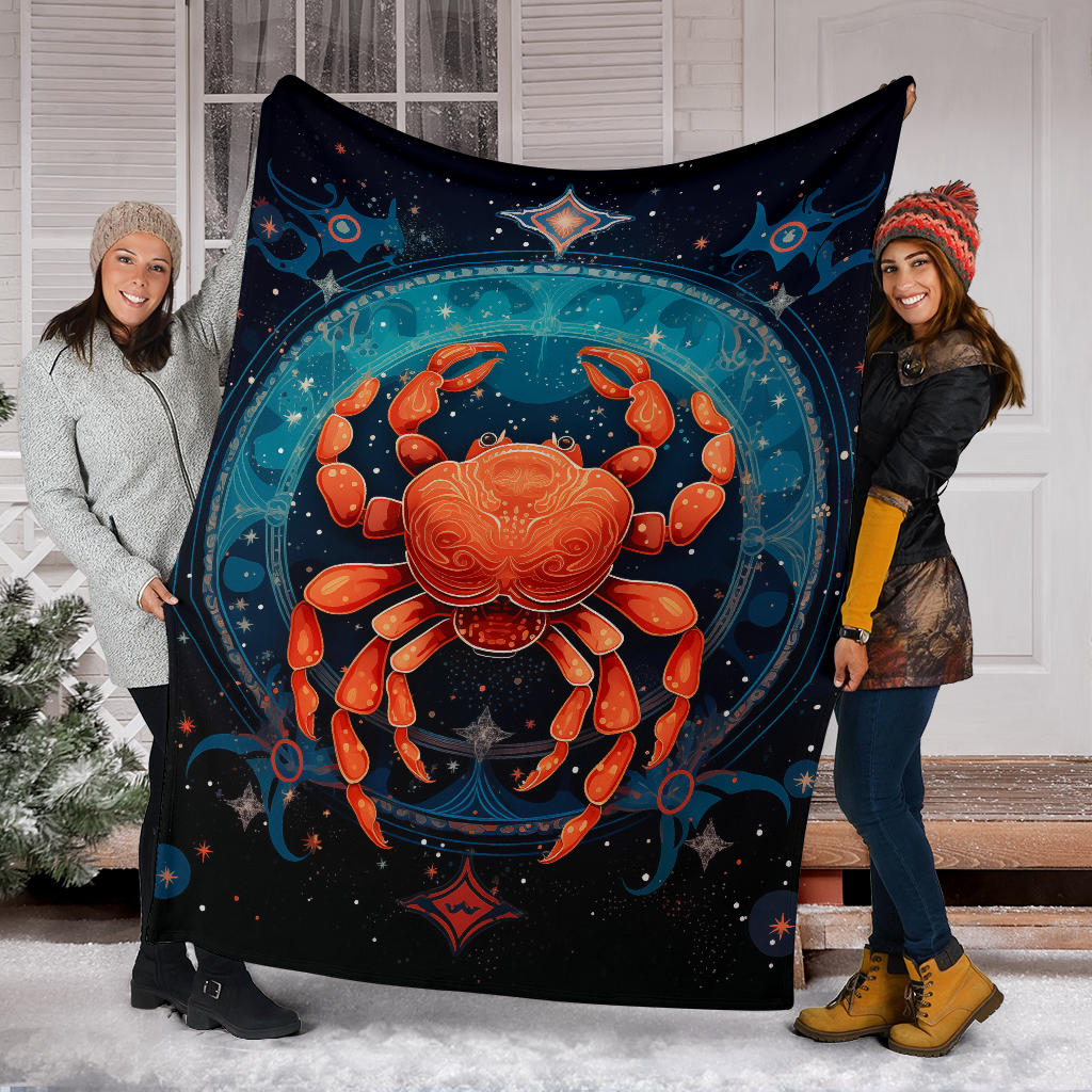 Crab Zodiac Blanket, Cancer Zodiac Sign, Cancer Zodiac Gifts, Cancer Throw Blanket