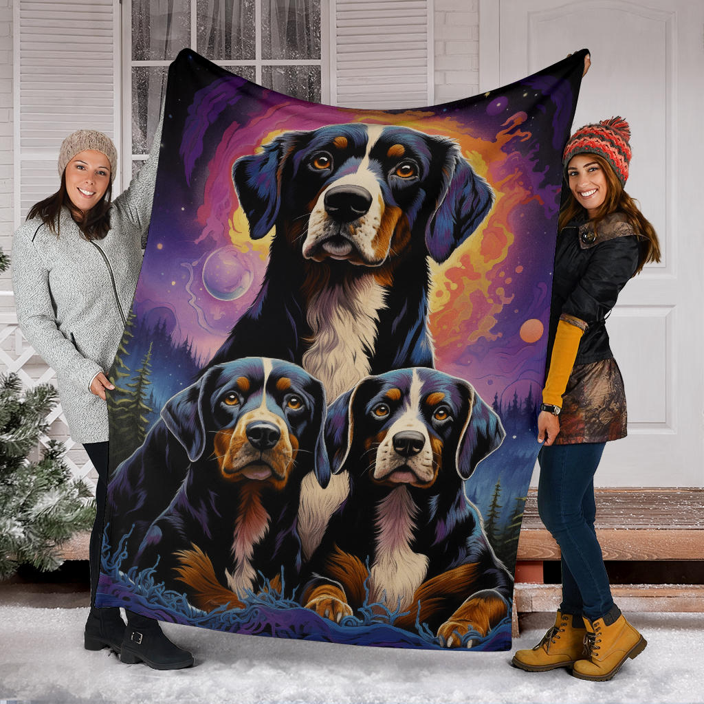 Entlebucher Mountain Blanket, Trippy Psychedelics Entlebucher Mountain Fleece Blanket, Entlebucher Mountain Throw Blanket, Entlebucher Mountain Gifts