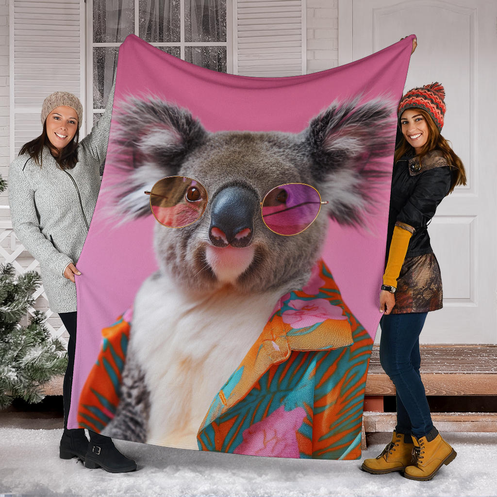 Koala animal Blanket, Trippy Psychedelics Koala animal Fleece Blanket, Koala animal Throw Blanket, Koala animal Gifts