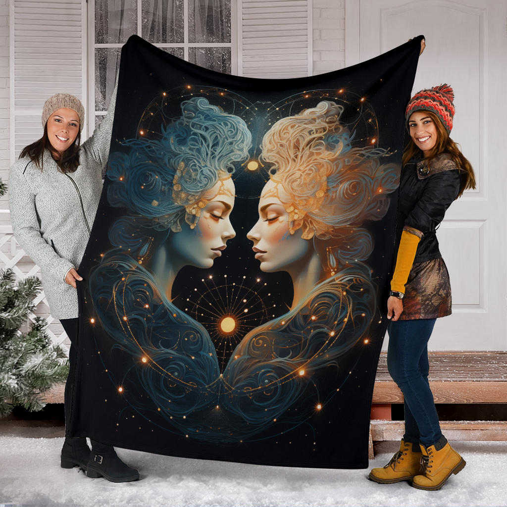 Gemini Zodiac Blanket, Twins Zodiac Sign, Gemini Zodiac Gifts, Gemini Zodiac Throw Blanket