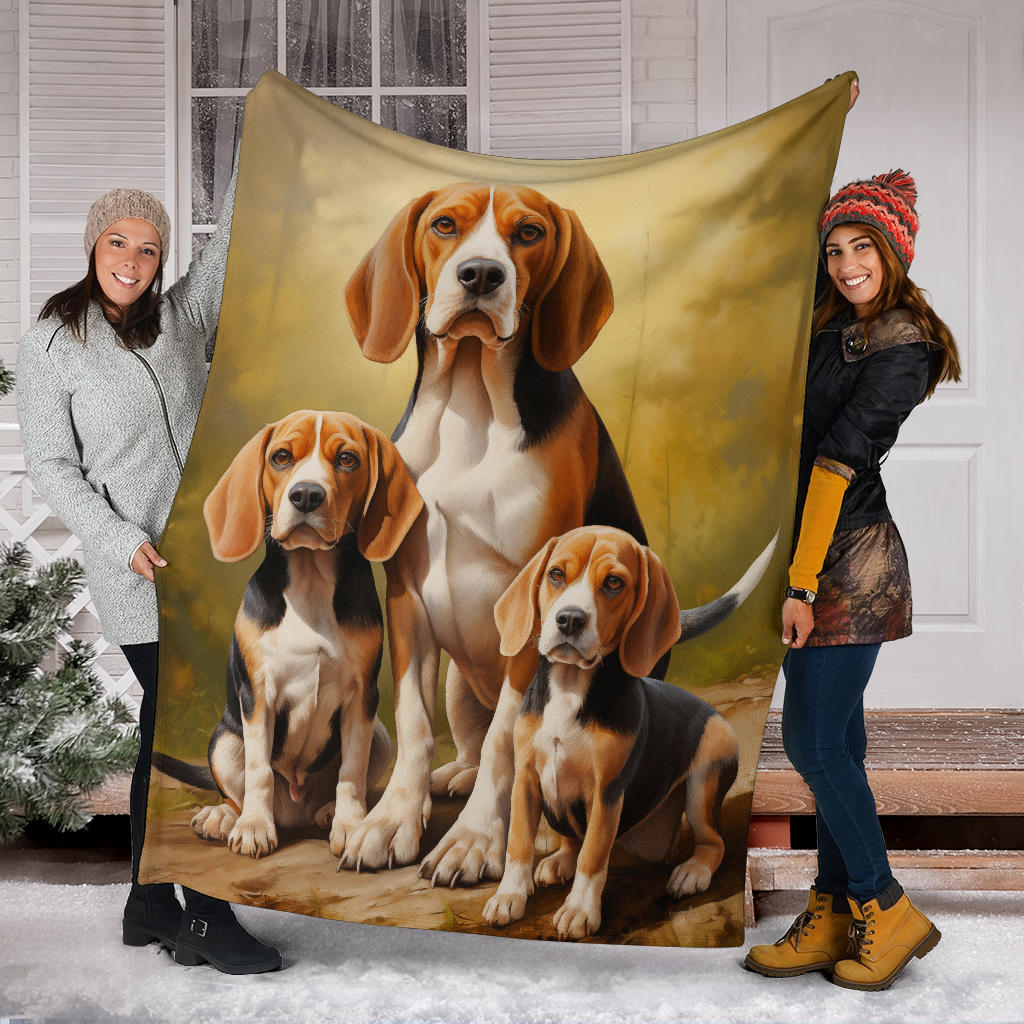 Beagle Family Blanket, Beagle Blanket, Beagle Gifts, Beagle Throw Blanket