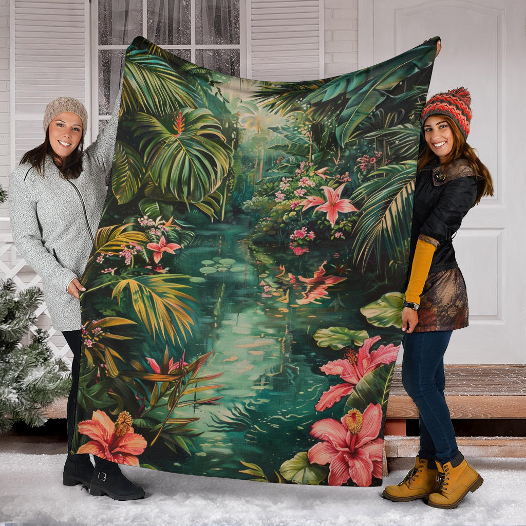 Tropical Paradise Blanket, Tropical Paradise Costume Blanket, Tropical Paradise Blanket Gift, Blanket