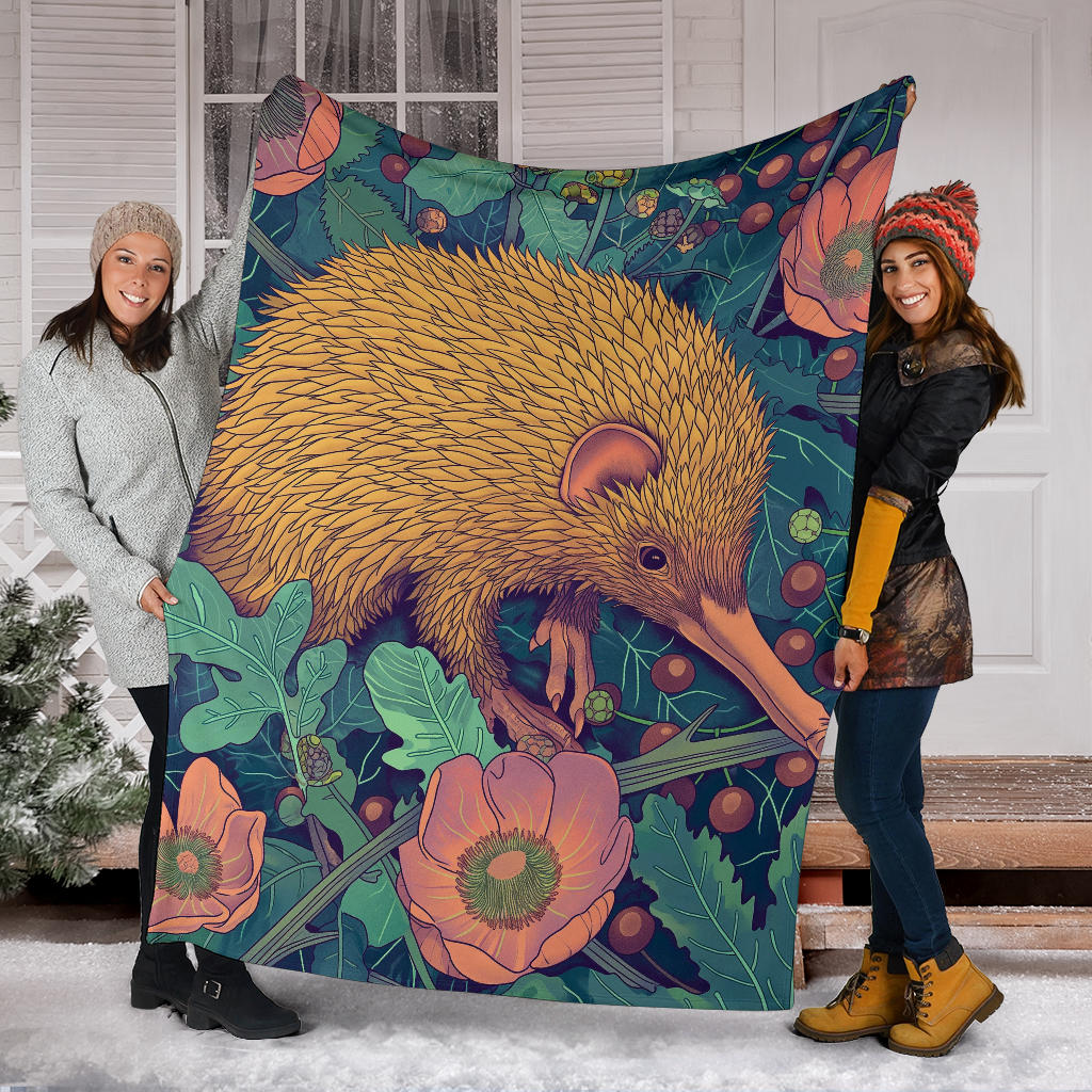 Echidna Blanket, Trippy Psychedelics Echidna Fleece Blanket, Echidna Throw Blanket, Echidna Gifts