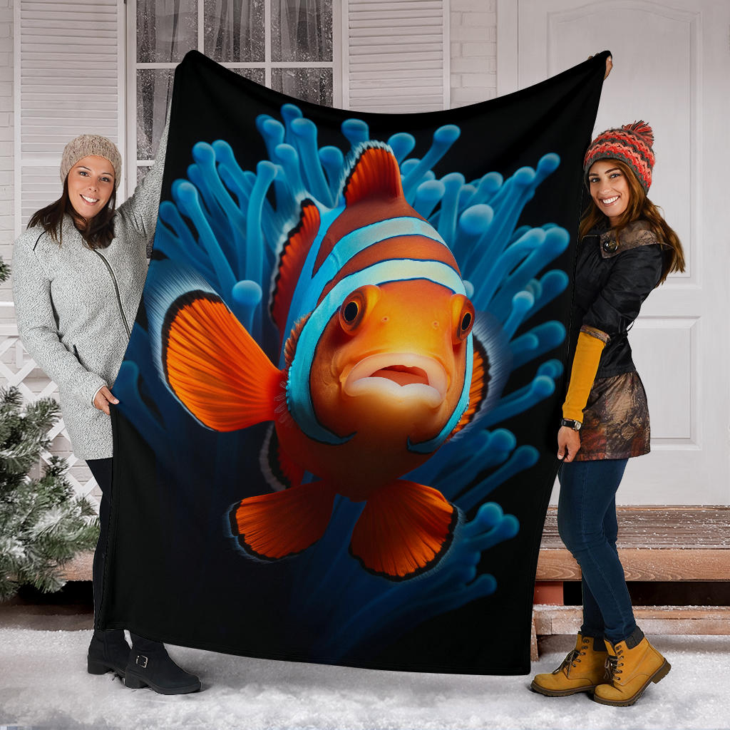 Clownfish Blanket, Clownfish Throw Blanket, Clownfish Gifts