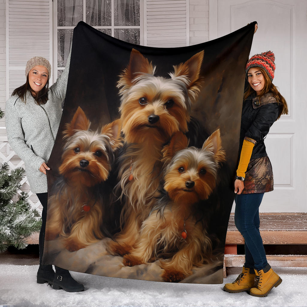 Yorkshire Terrier Family Blanket, Yorkshire Terrier Blanket, Yorkshire Terrier Gifts, Yorkshire Terrier Throw Blanket