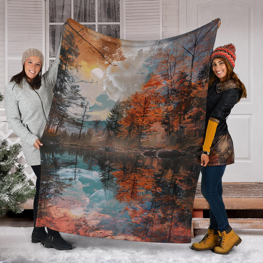 Autumn Aura Blanket, Autumn Aura Estetic Blanket, Autumn Aura Blanket Gift, Blanket