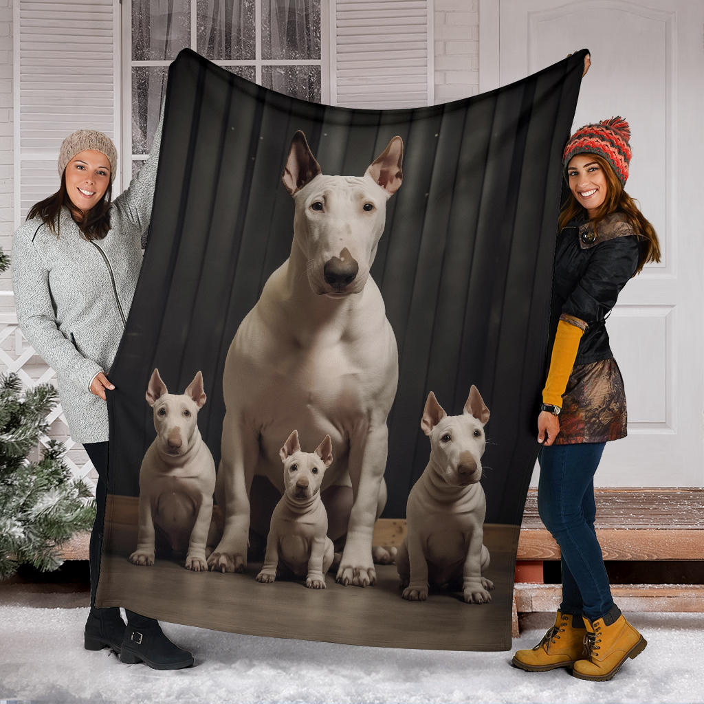 Bull Terrier Family Blanket, Bull Terrier Blanket, Bull Terrier Throw Blanket, Bull Terrier, Bull Terrier Gift